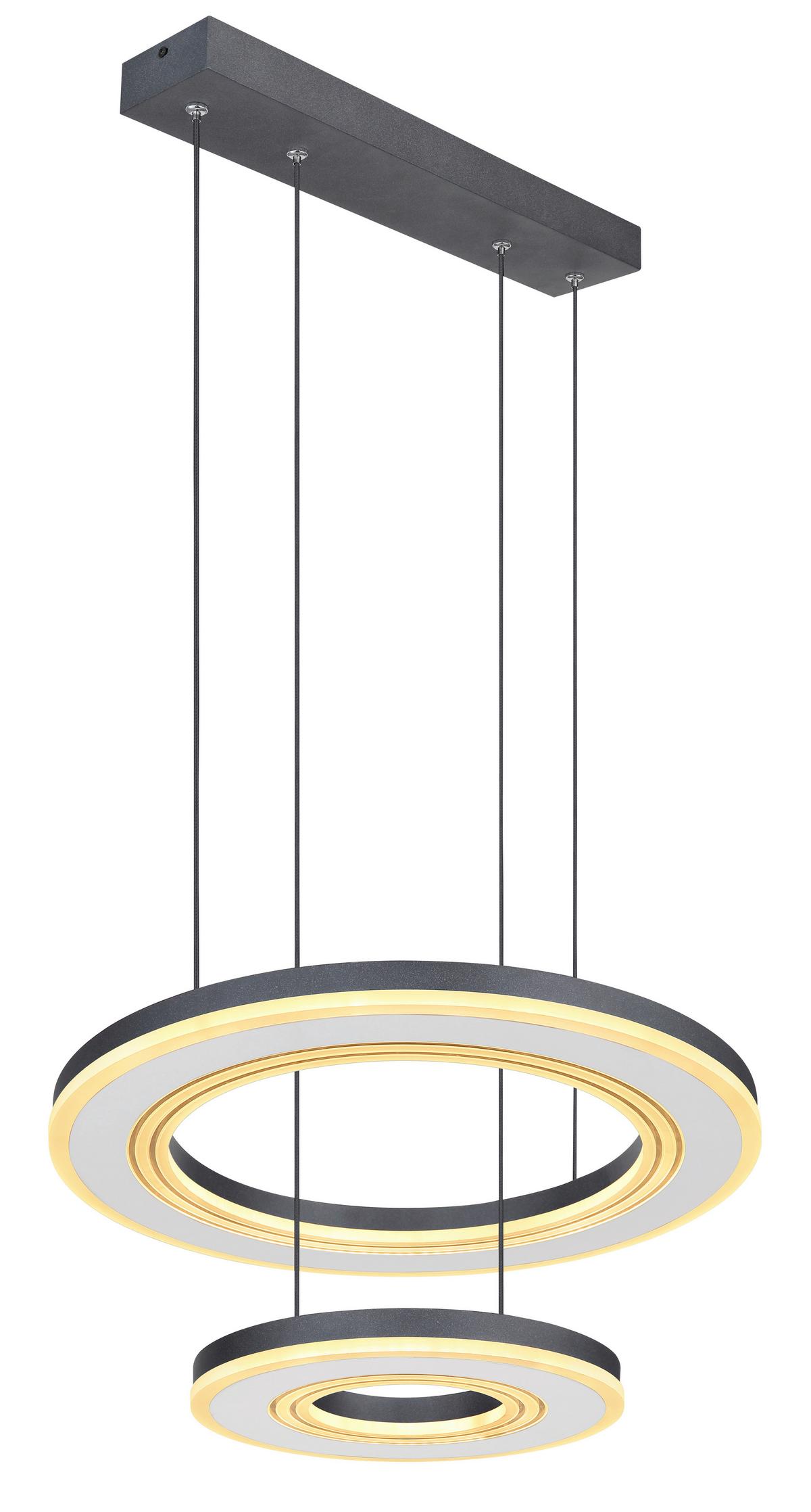 LED Függőlámpa 67191-50 Blasius - fekete/opál, Design, műanyag/fém (50/120cm)
