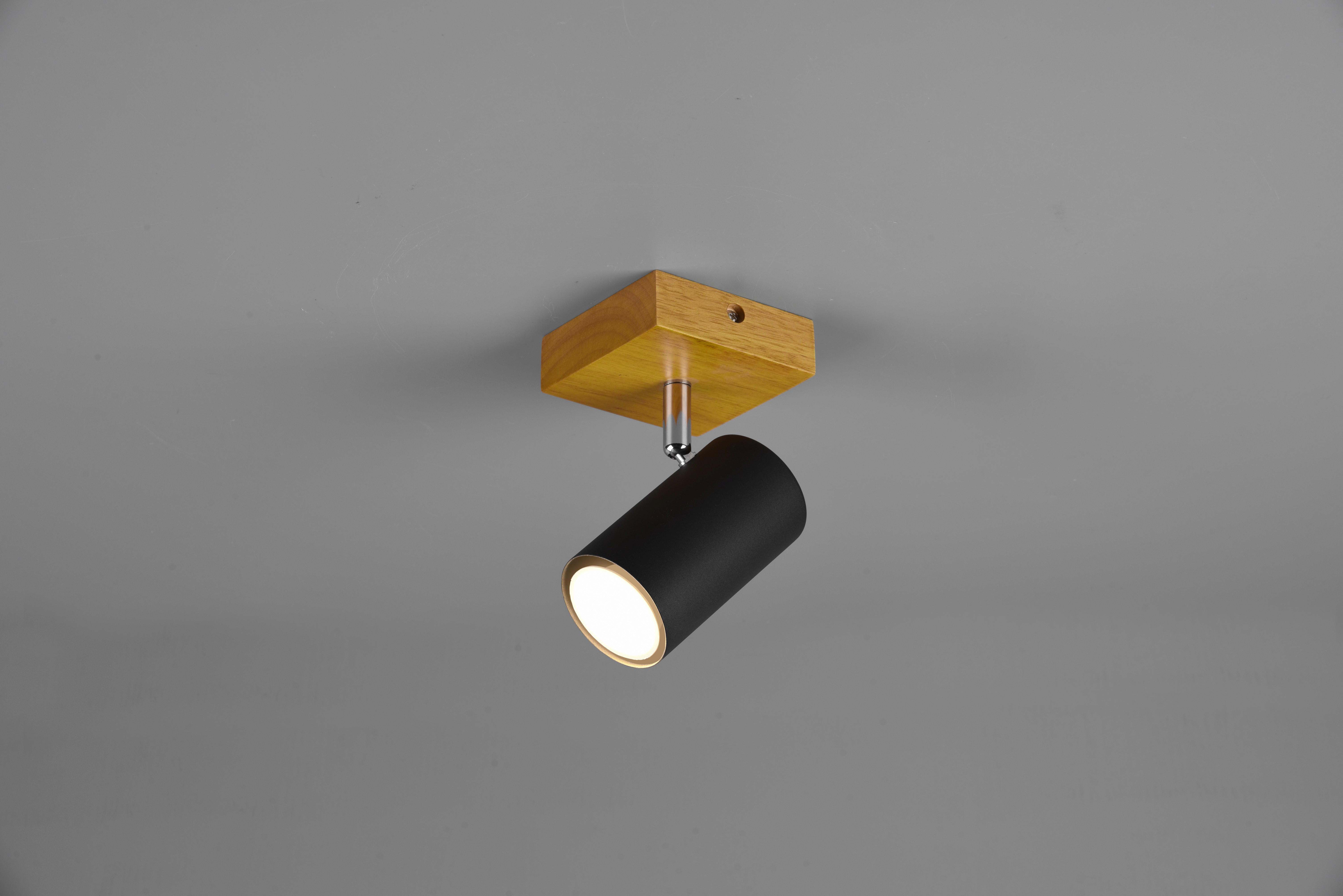 Strahler Spot Marley Schwarz max. 15 Watt - Schwarz, Design, Holz/Metall (9/16/12cm) - Trio Leuchten