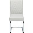 Schwingstuhl Weiß - Chromfarben/Hellgrau, MODERN, Textil/Metall (44/97/61cm) - MODERN LIVING