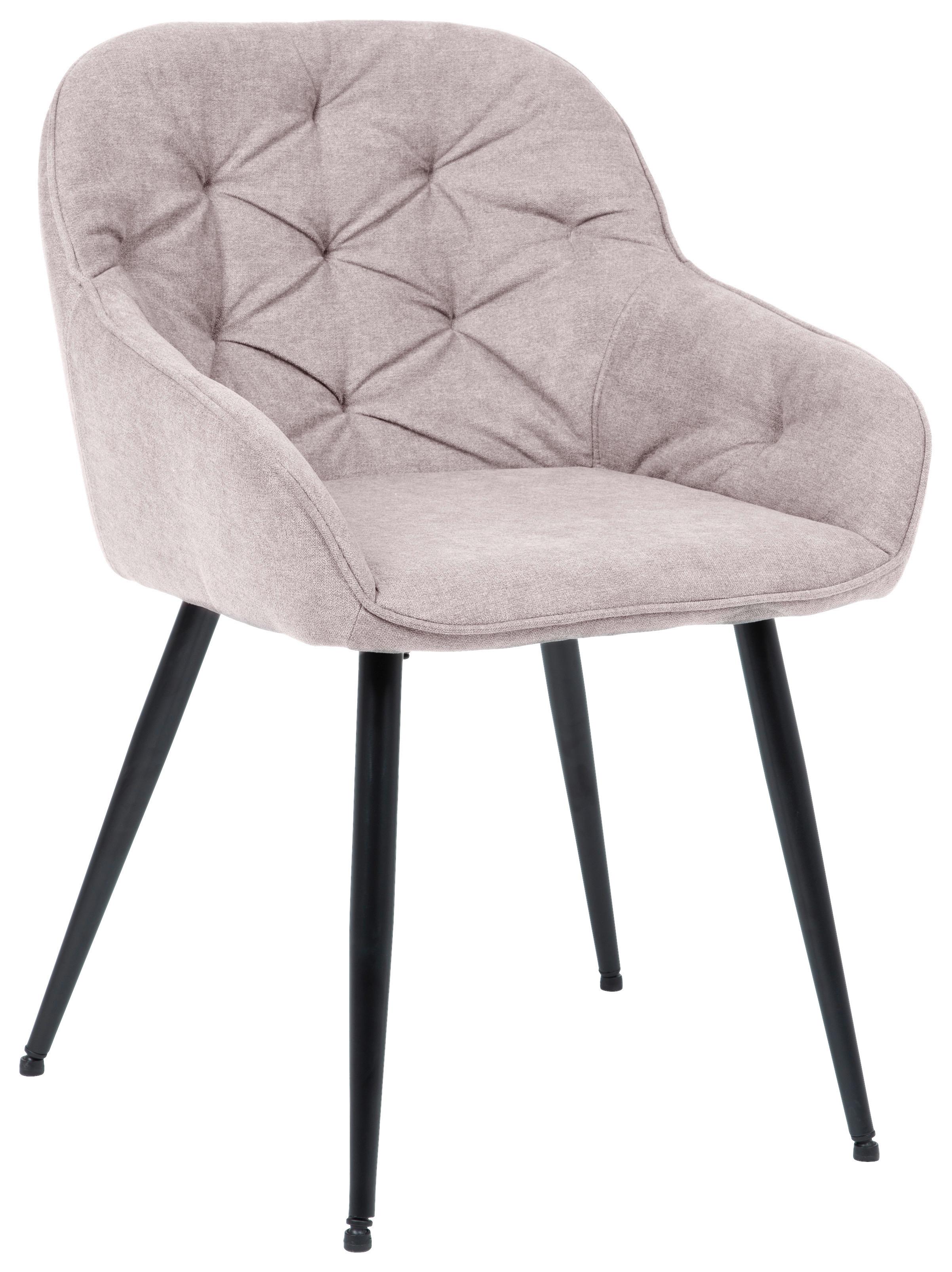 KRZESŁO Z PODŁOKIETNIKAMI ANCONA - czarny/taupe, Romantik / Landhaus, metal/drewno - Livetastic