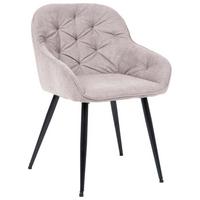 KRZESŁO Z PODŁOKIETNIKAMI ANCONA - czarny/taupe, Romantik / Landhaus, metal/drewno - Livetastic