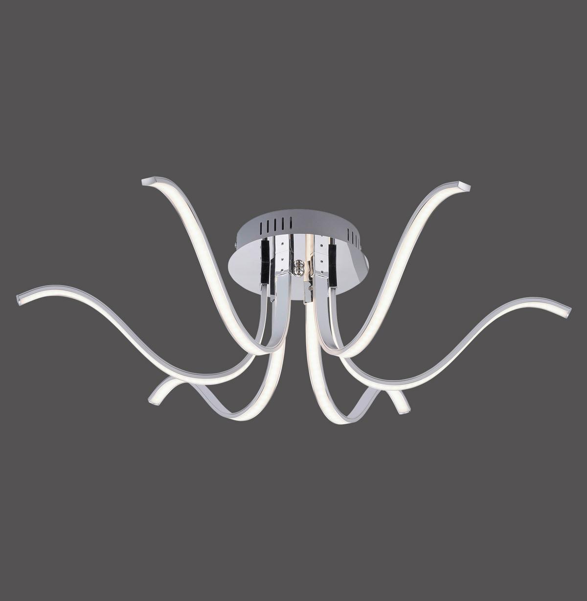 Deckenleuchte 15342-17 max. 4,50 Watt - Silberfarben, Design, Kunststoff/Metall (67/67/21cm)