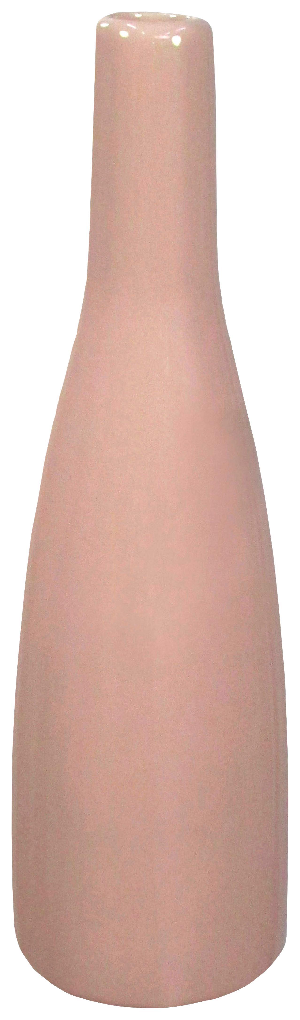 Vase Plancio in Rosa - Rosa, Keramik (27cm)