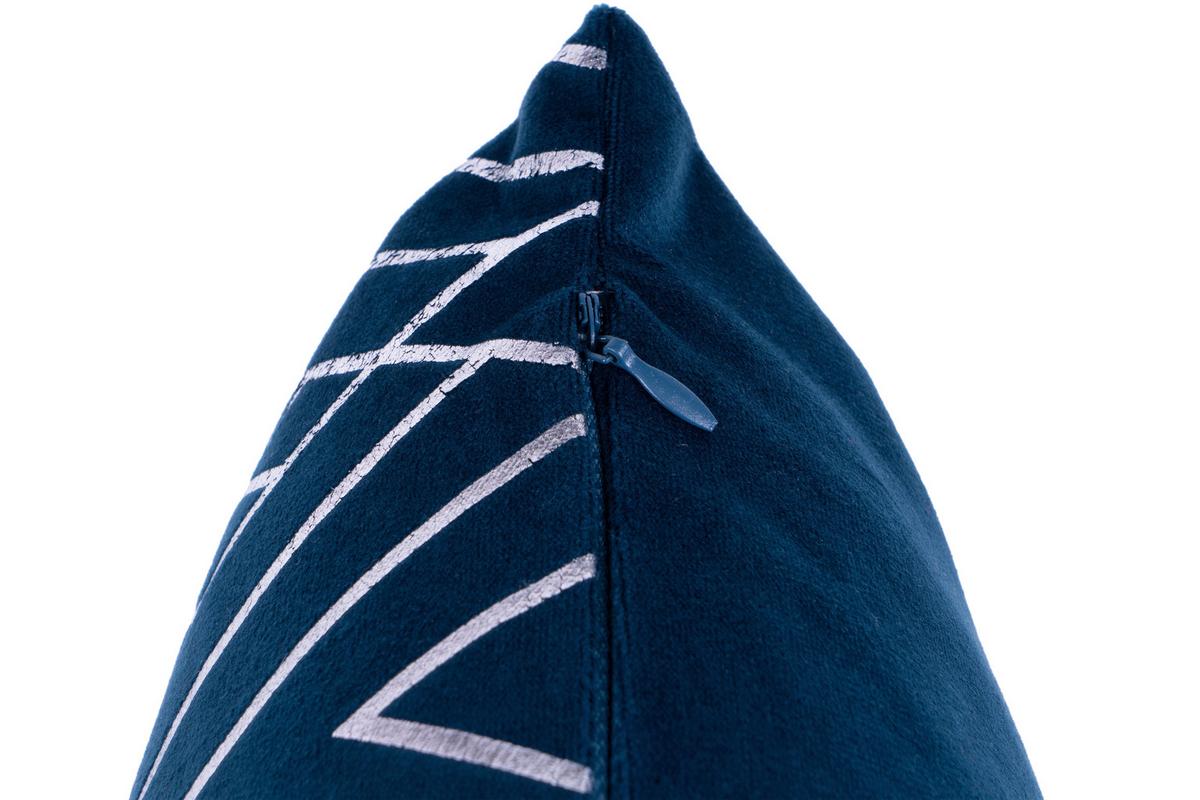 ZIERKISSENSET PRISMA 225 2ER-SET - Blau/Silberfarben, Konventionell (30x45/50x45cm)