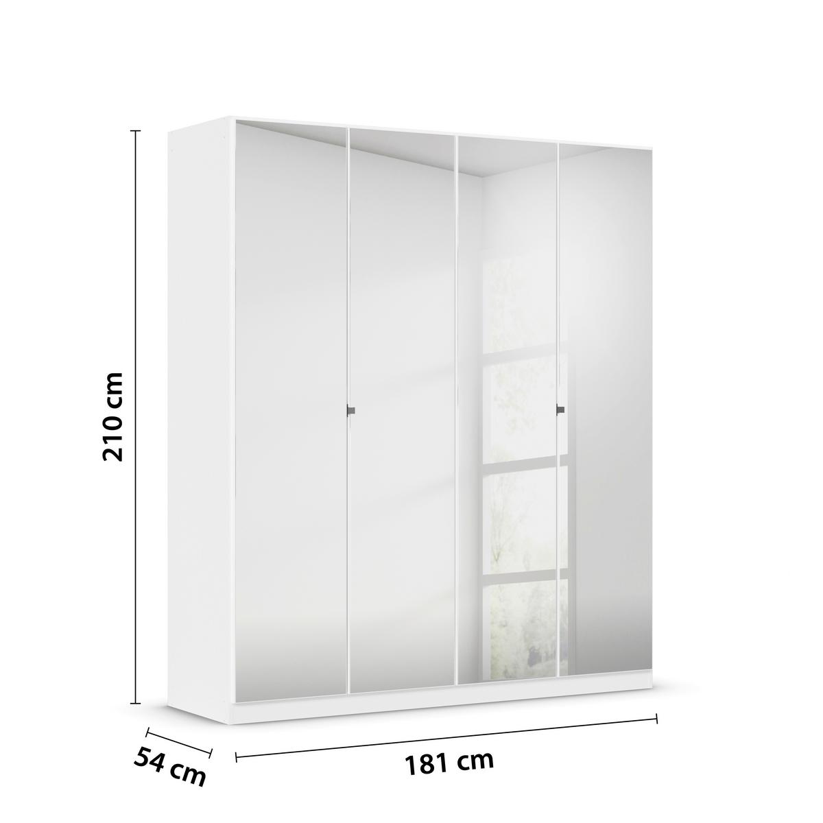 DULAP REFLECT - argintiu/alb, Modern, material pe bază de lemn (181/210/54cm)