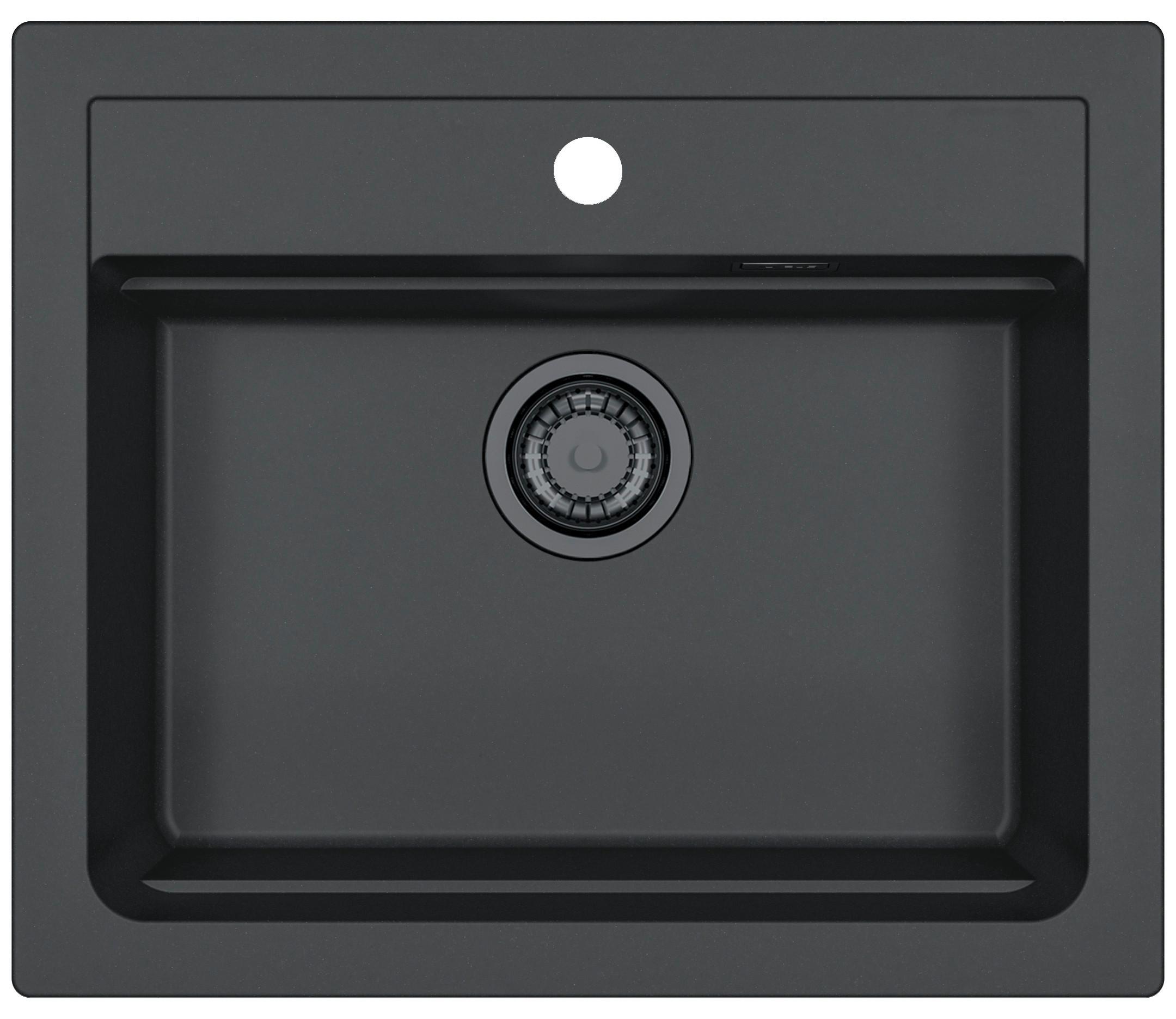 Sudoper Atrox 30 - crna, Moderno, kamen (59/20/50cm)