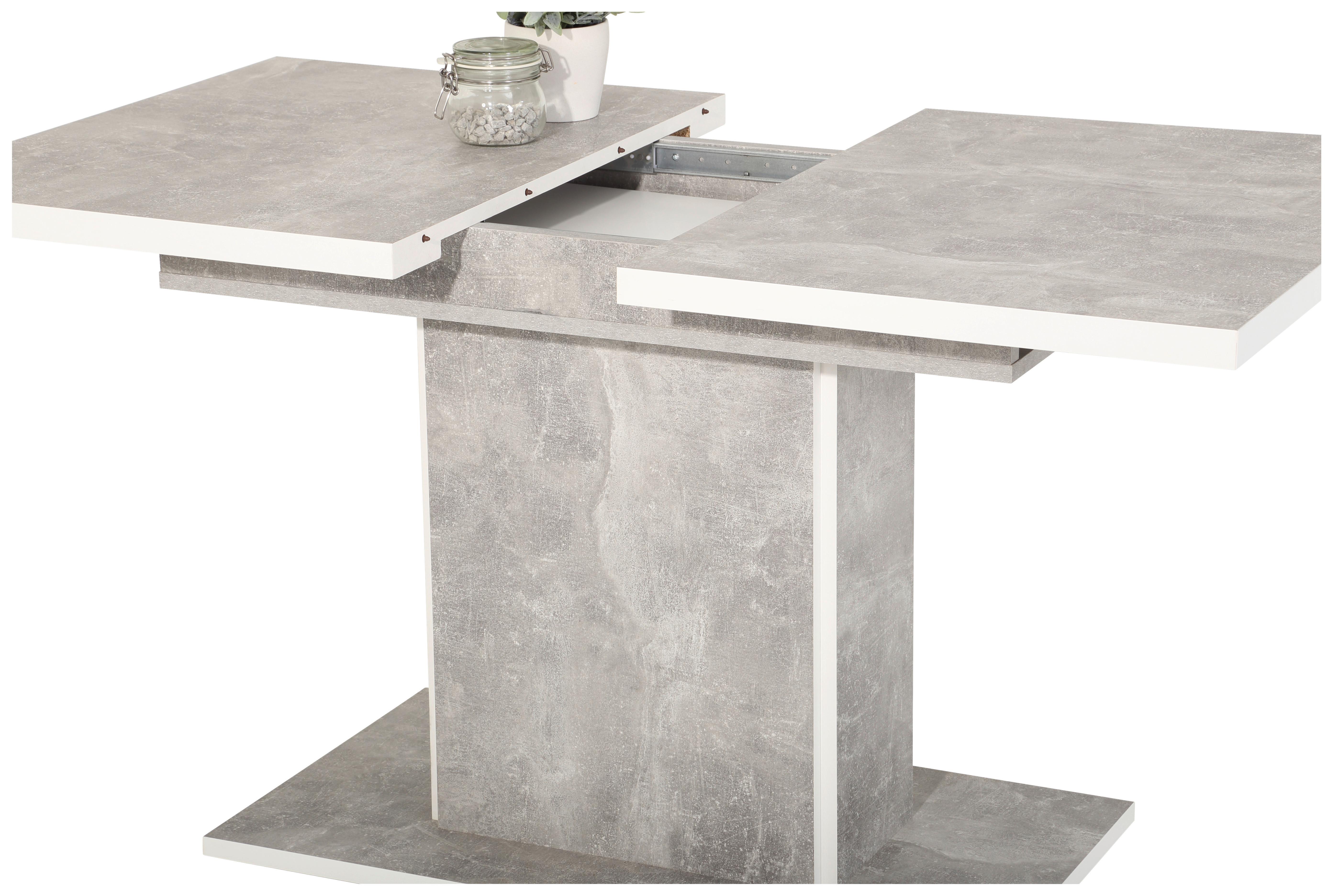 Ausziehtisch Alice in Hellgrau ca. 160x80x76cm - Hellgrau, MODERN, Holzwerkstoff (120/80/76cm) - MID.YOU