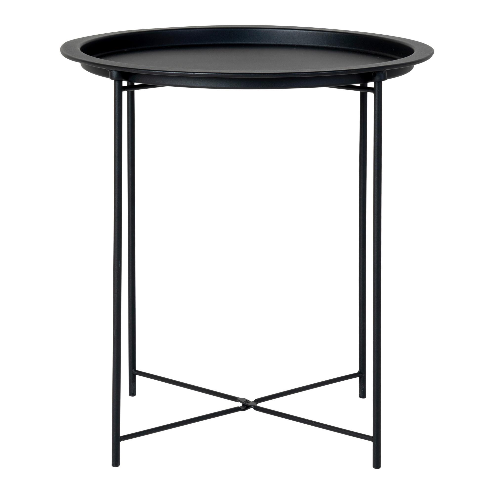 Beistelltisch Bastia Schwarz ca. 47x47x50 cm - Schwarz, Design, Metall (47/47/50cm) - MID.YOU