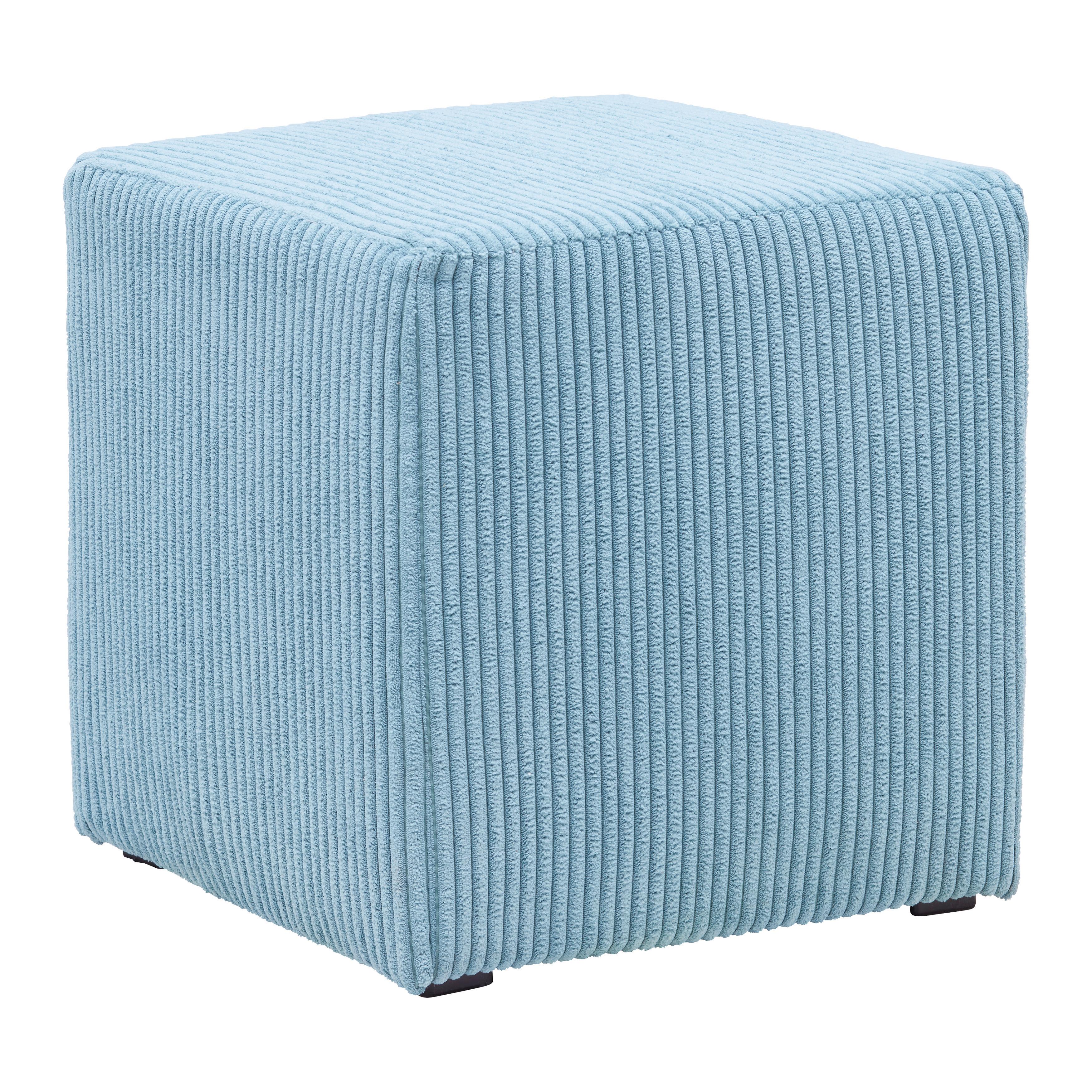 Hocker Bali Cord in Petrol - Petrol, MODERN, Textil (45/42/45cm) - Based