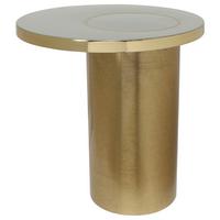 BEISTELLTISCH ART DECO 2325 - Schlammfarben/Goldfarben, Design, Metall (51/50cm) - Kayoom