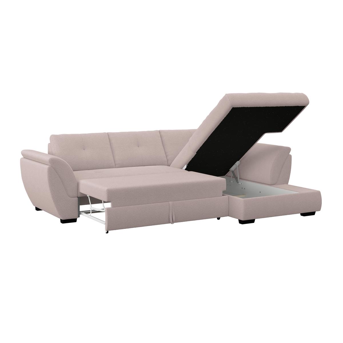 Kutna Garnitura Berisso - crna/sivo-bež, Konvencionalno, tekstil (278/187cm) - Ondega