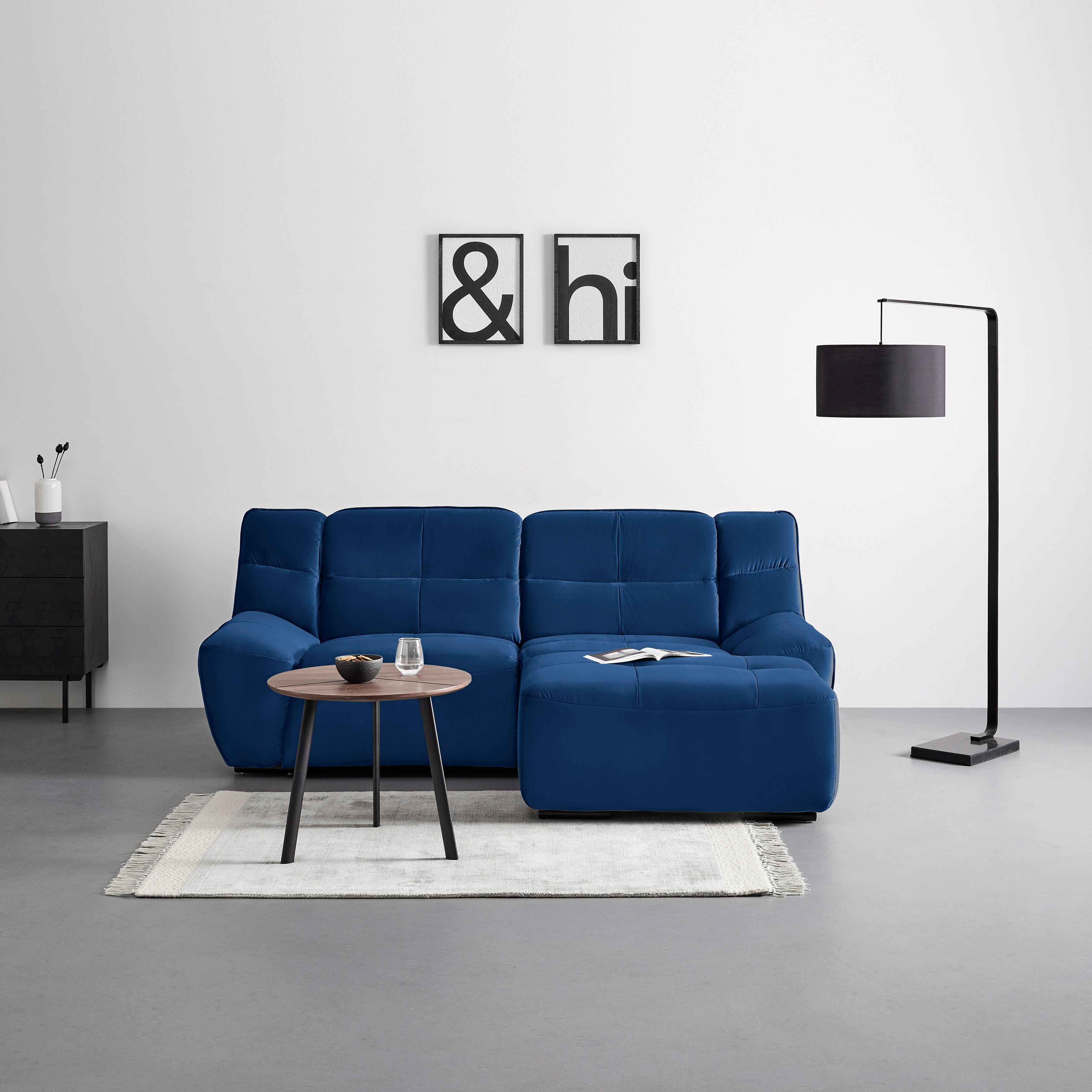 Sjedeća Garnitura Wega - plava, Modern, tekstil/metal (220/88/99-165cm) - Bessagi Home