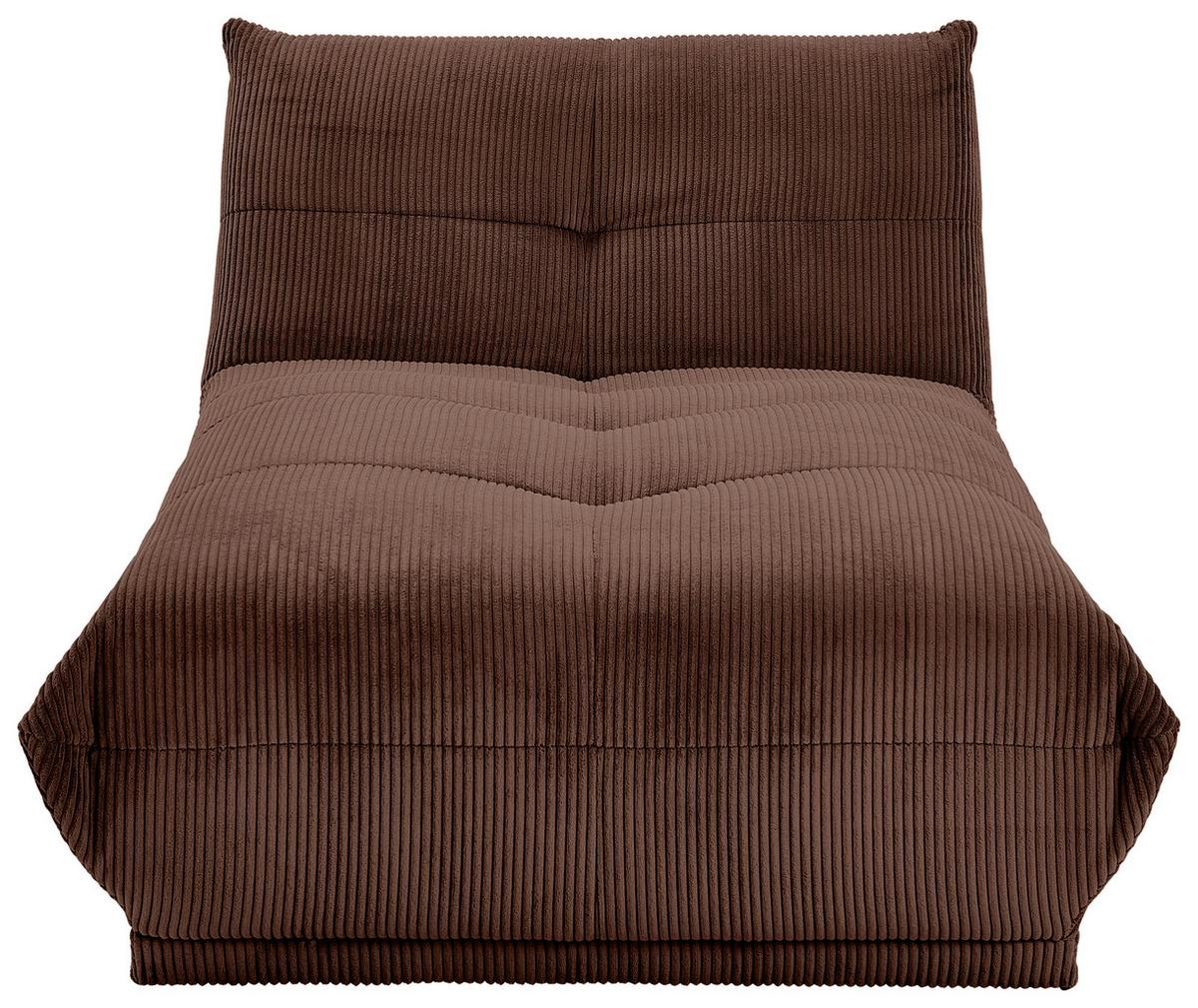 Modul Sofa Giselle Ottomane Braun - Braun, Trend, Textil (105/80/185cm) - Livetastic