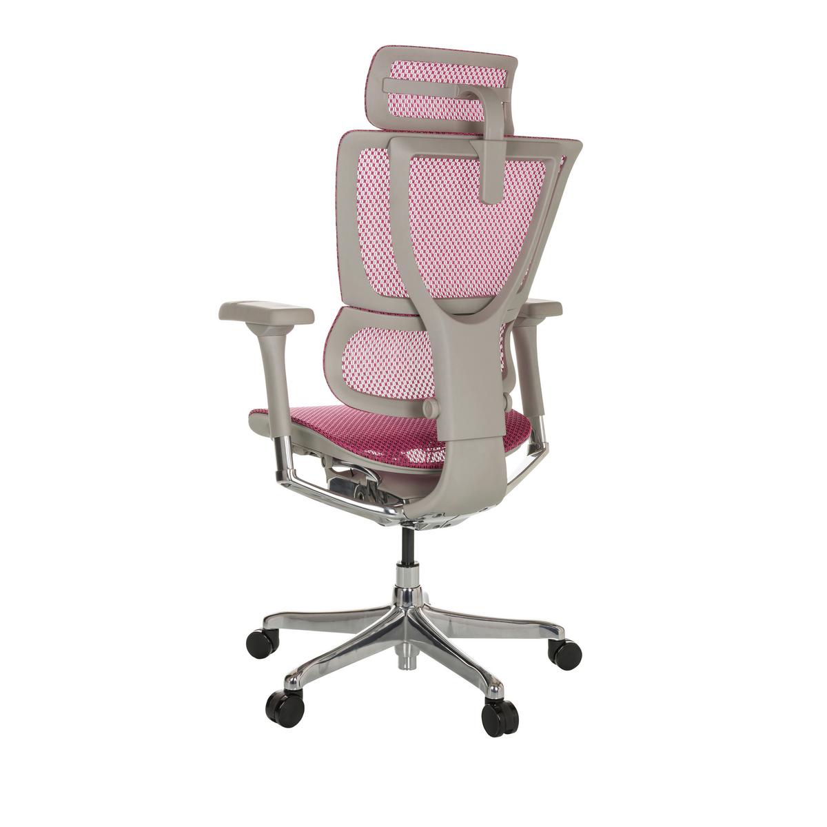 Pisarniški Stol Ergohuman Slim I G, Roza - roza/srebrne barve, Basics, kovina/umetna masa (69/116-138/66cm) - MID.YOU