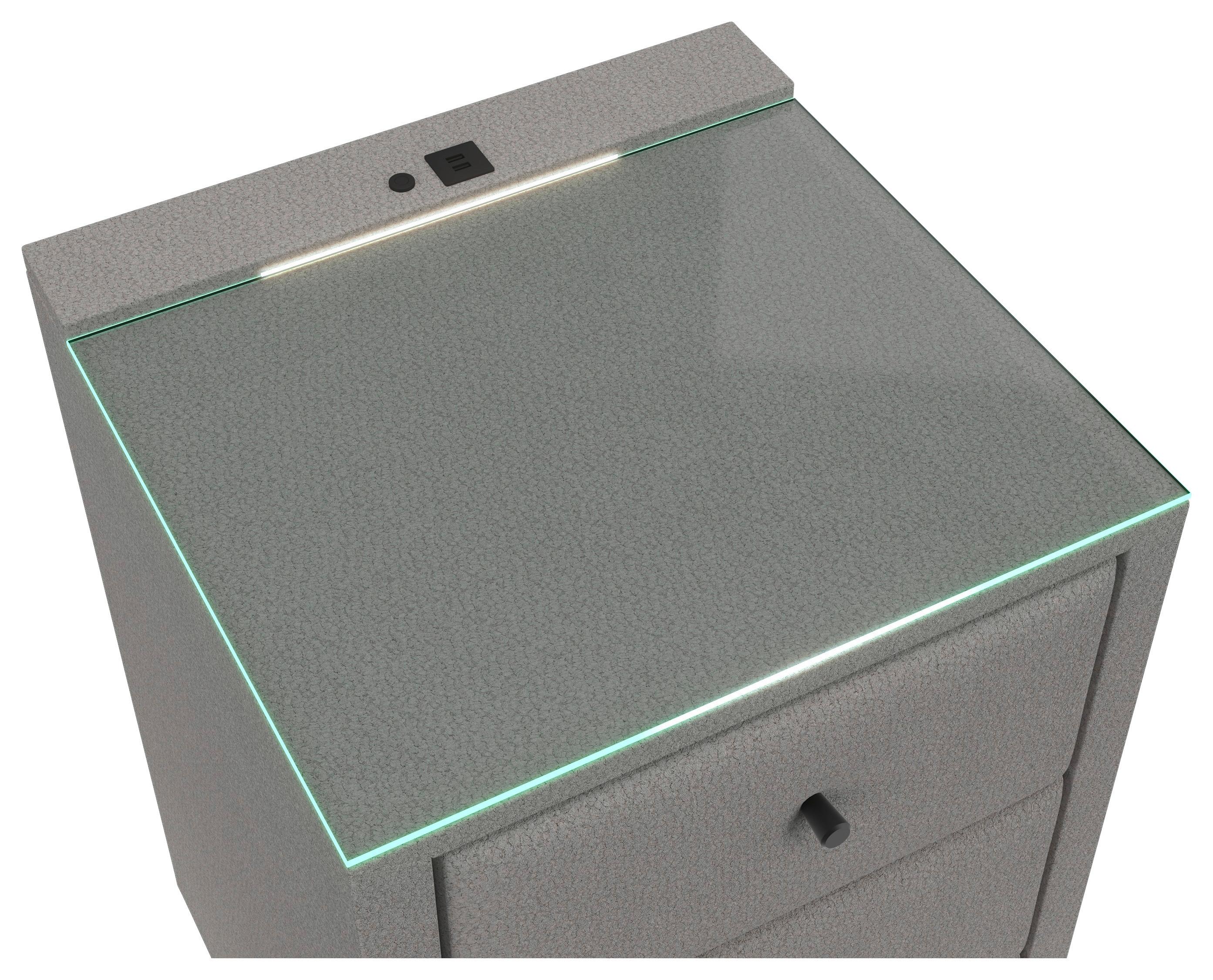 Noćni Ormarić Carmen - boje šampanjca, Konvencionalno, plastika (52/68/48,5cm) - Modern Living