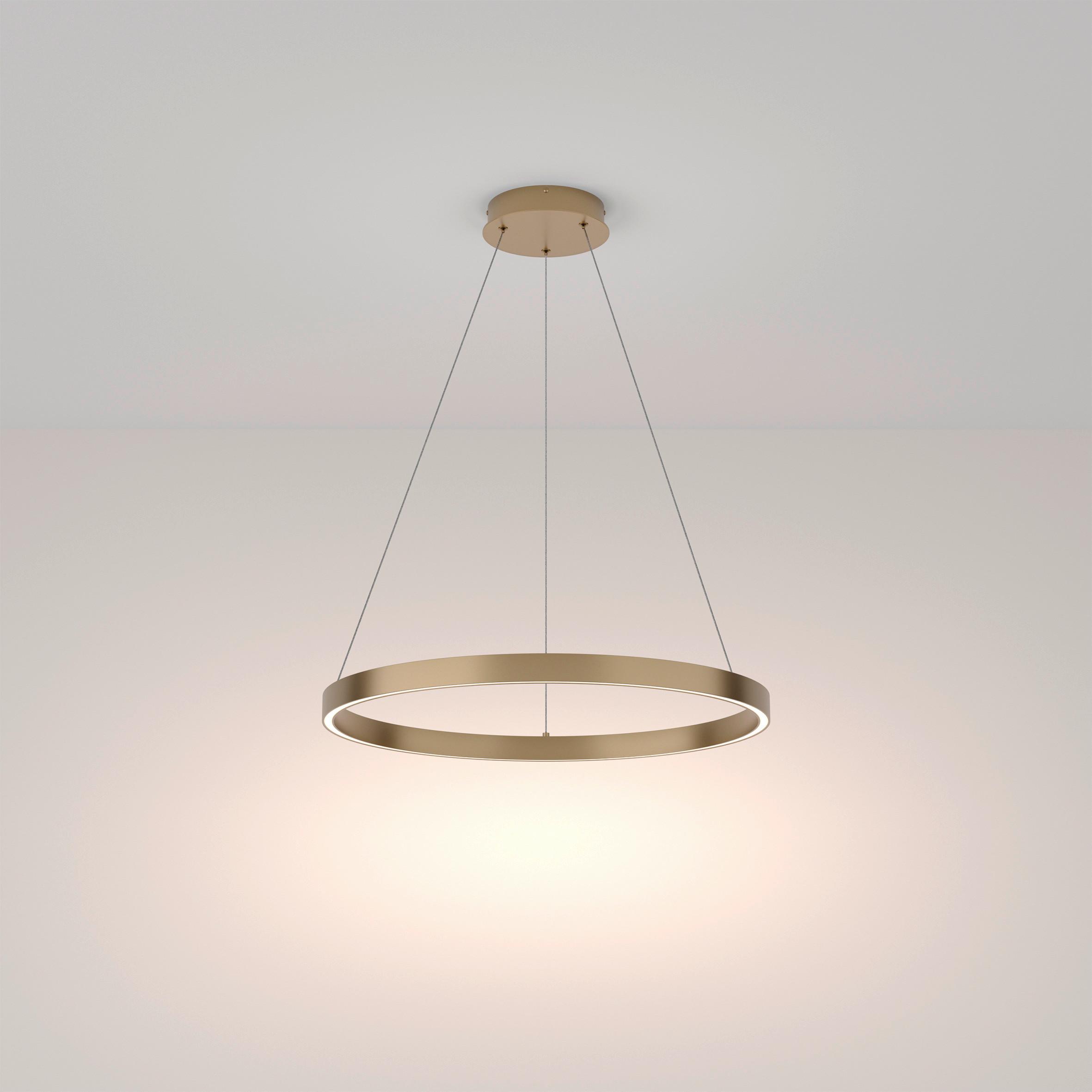 PENDELLEUCHTE RIM - Messingfarben, Trend, Metall (60/60/120cm) - MAYTONI