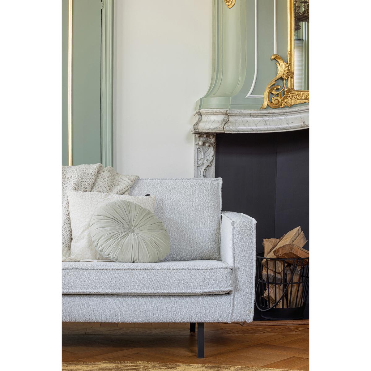 2,5- Sitzer Sofa Rodeo Naturfarben B: 190cm - Schwarz/Naturfarben, Design, Textil/Metall (190/85/86cm) - Livetastic