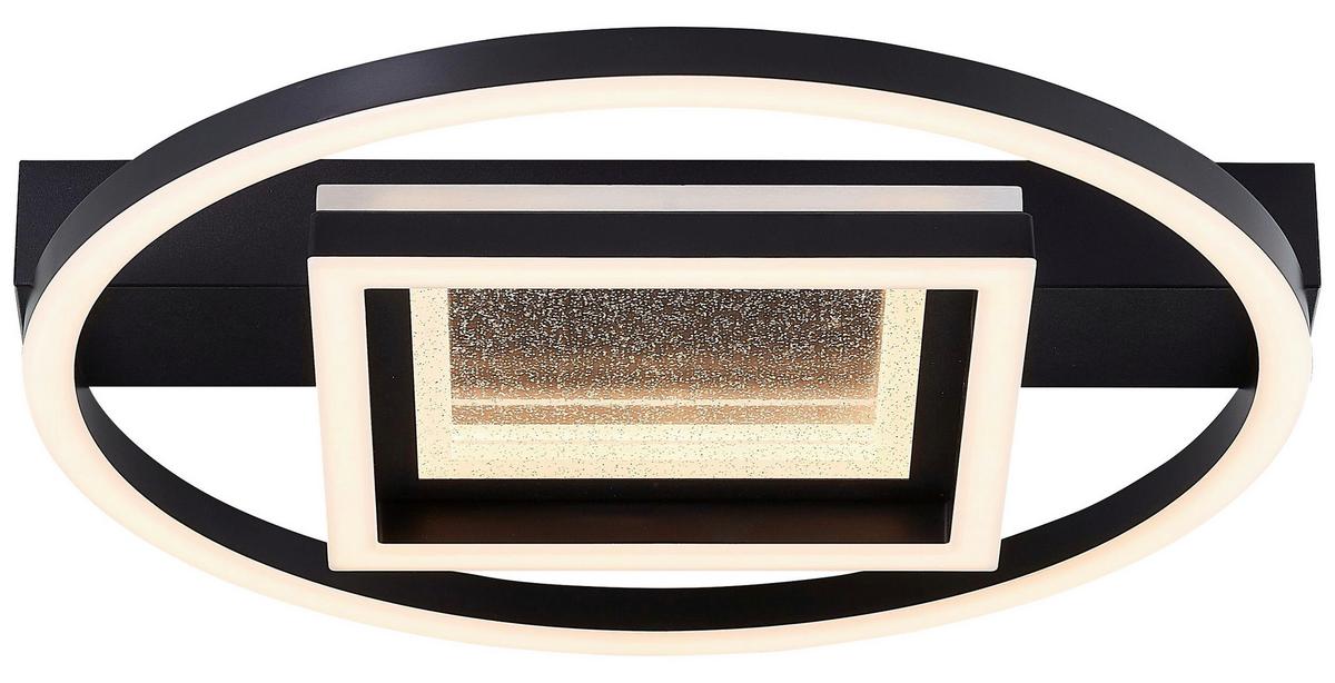 LAMPA SUFITOWA LED G92902A06 QUEENS LED / DE - czarny, Design, tworzywo sztuczne/metal (37/6/37cm) - Brilliant