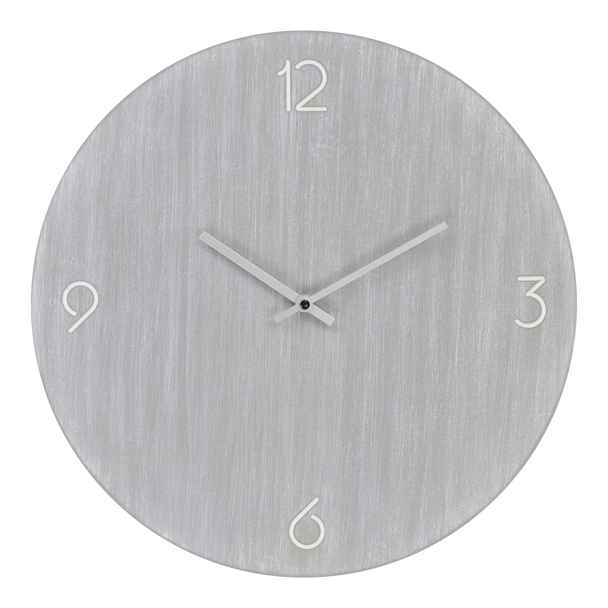 Wanduhr Ravenna Wall Clock Hellgrau - Hellgrau, Design, Holzwerkstoff (40/40/4cm)