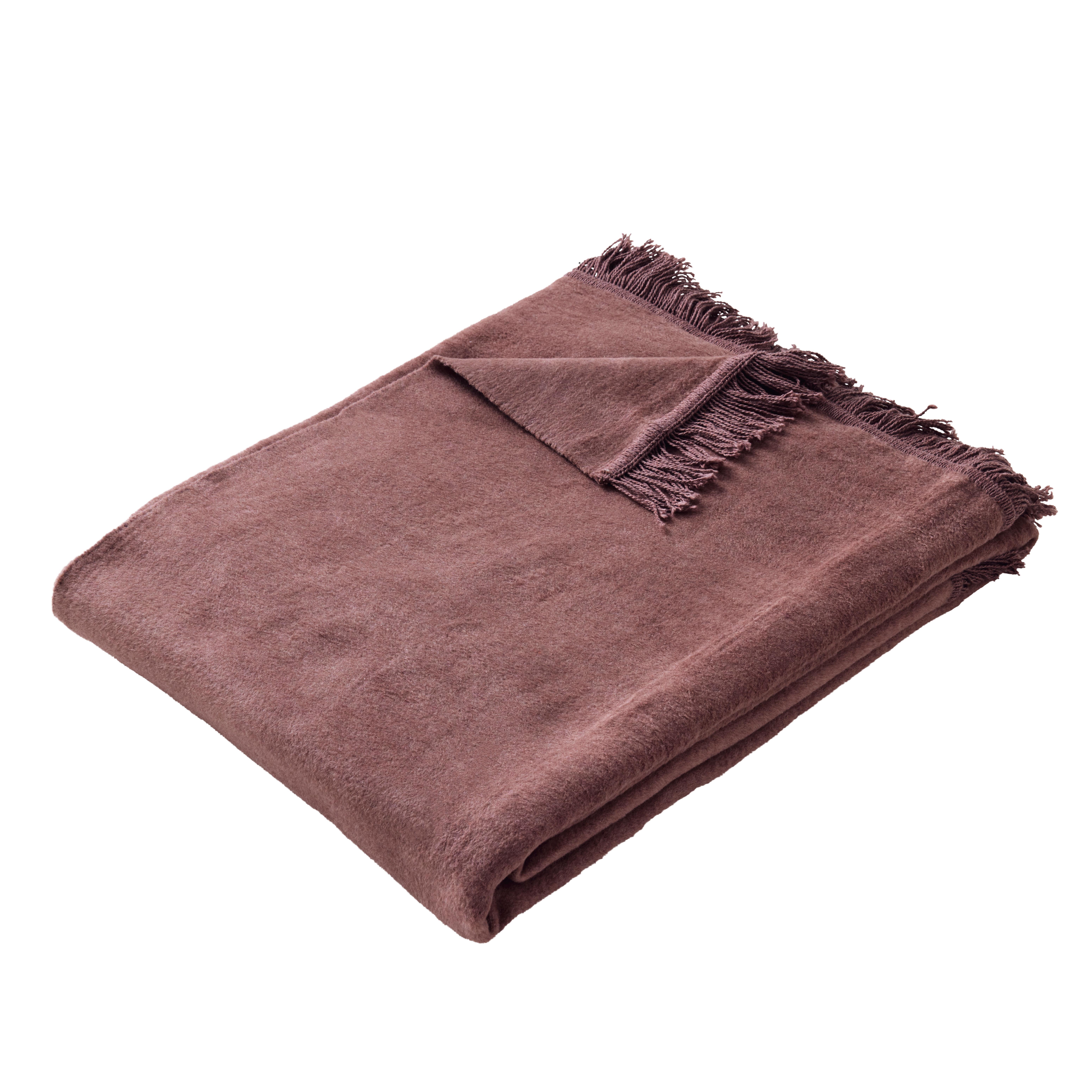 Decke El Sol Dunkelrosa ca.150x200cm - Dunkelrosa, Textil (150/200cm) - Modern Living