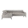 Kutna Garnitura Volf - svijetlo siva/crna, Trend, tekstil/metal (203/261cm) - Modern Living