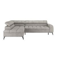 Kutna Garnitura Volf - svijetlo siva/crna, Trend, tekstil/metal (203/261cm) - Modern Living