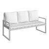 LOUNGEGRUPP ARIELLA - ljusgrå/akaciefärgad, Modern, metall/trä (160/88/65cm) - Bessagi Garden