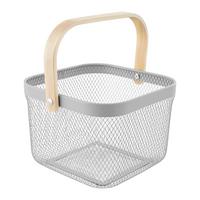 Universalkorb Betty Grau - Grau, MODERN, Holz/Metall (26.8/25.5/17.5cm) - Mömax