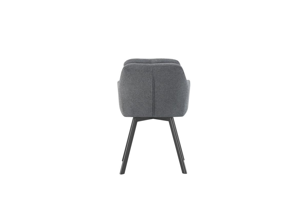 Set Stolov Sophie, Antracit, 2 Kos - črna/antracit, Moderno, kovina/tekstil (53/87/62cm) - MID.YOU