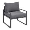 Loungegarnitur Louisiana in Anthrazit - Anthrazit/Schwarz, MODERN, Glas/Textil - Modern Living