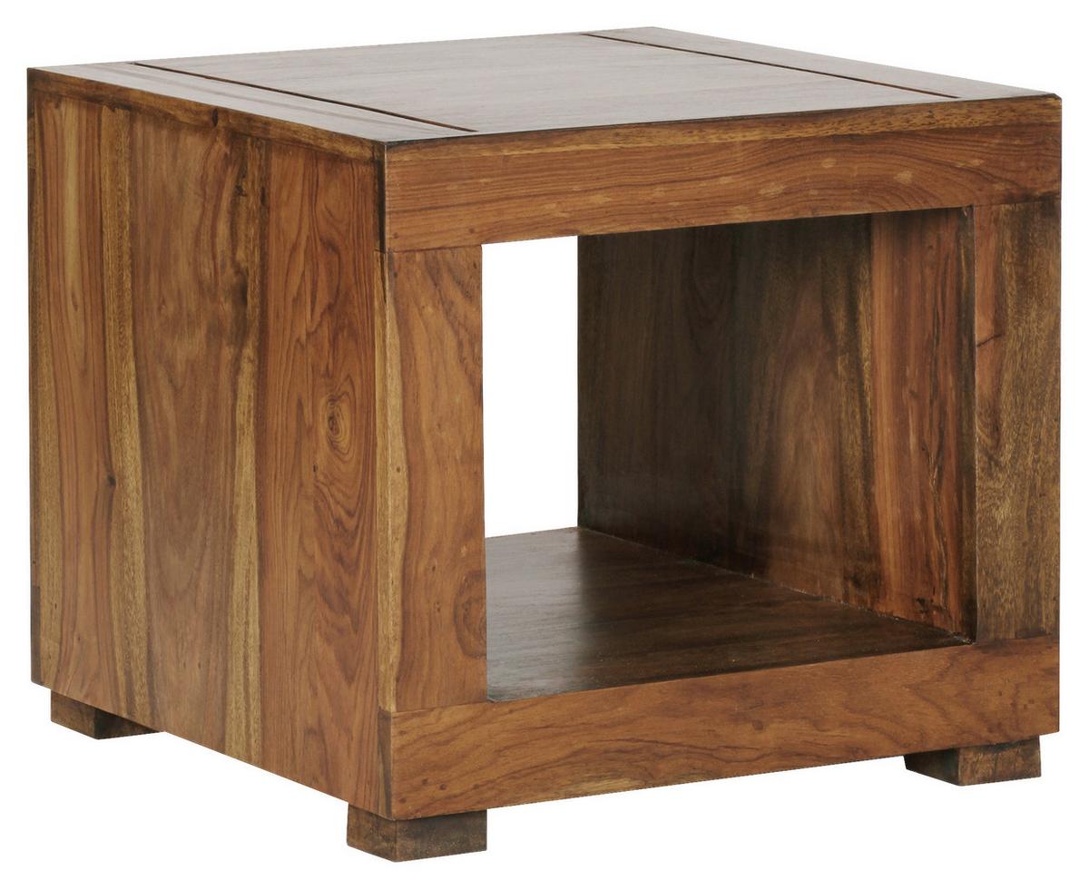 Dohányzóasztal Mumbai - sheesham, Design, fa (50/50/45cm) - MID.YOU