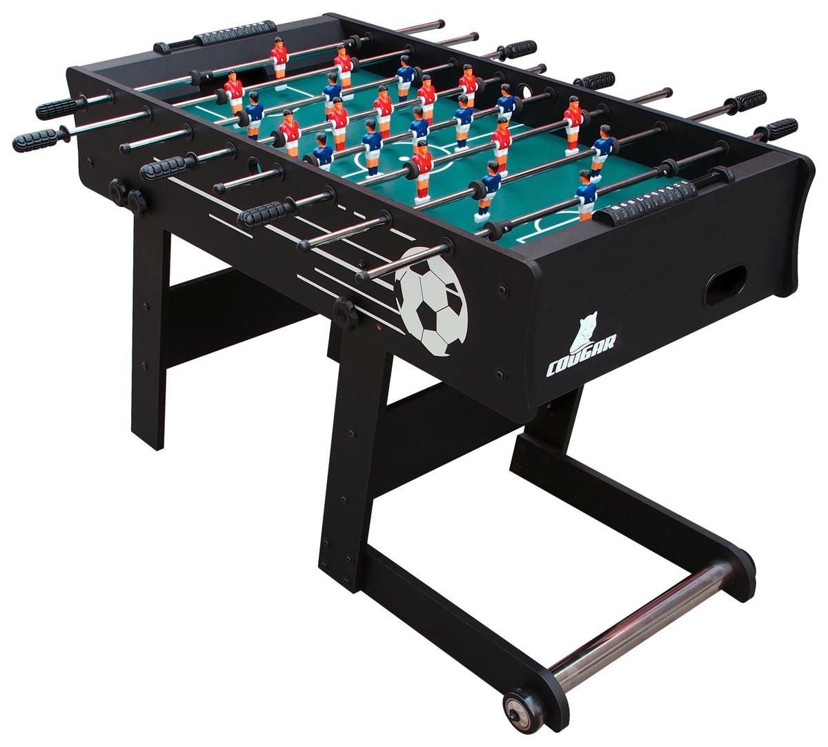 Tischfußball Scorpion Kick in Schwarz - Schwarz, MODERN, Holz (121/61/81cm) - Ambia Garden