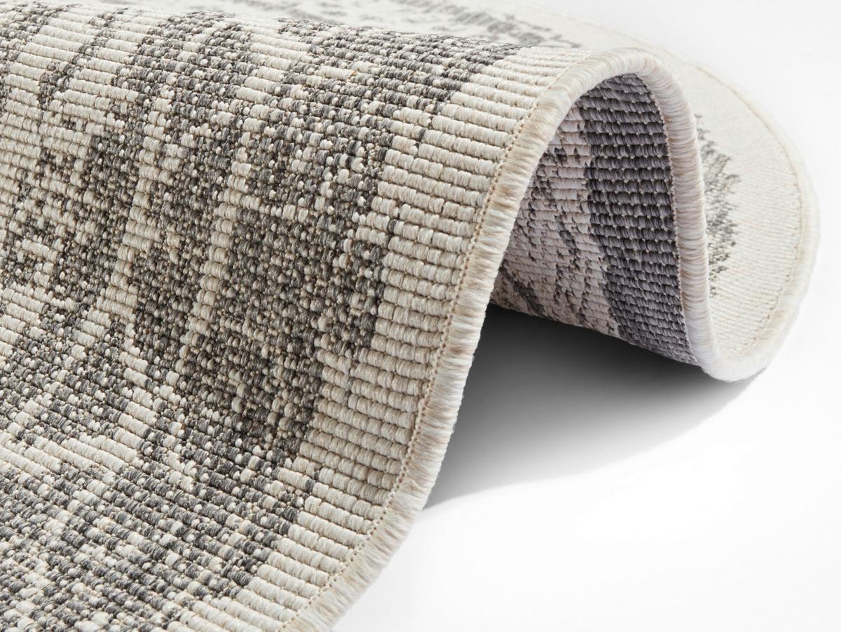 Flachwebeteppich Rosica Creme/Grau Ø ca. 140cm - Creme/Grau, Design, Kunststoff (140cm) - Hanse Home