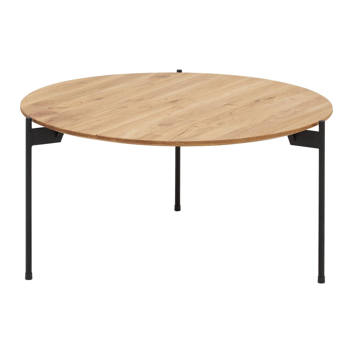 Couchtisch Assuan Schwarz/Eichefarben - Eichefarben/Schwarz, MODERN, Holz/Metall (74/74/38cm) - Zandiara