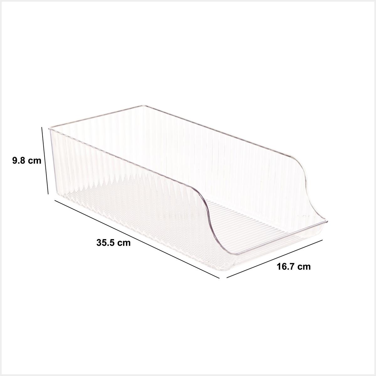 Organizator frigider Streaks - transparent, Basics, plastic (35,5/16,7/9,8cm)