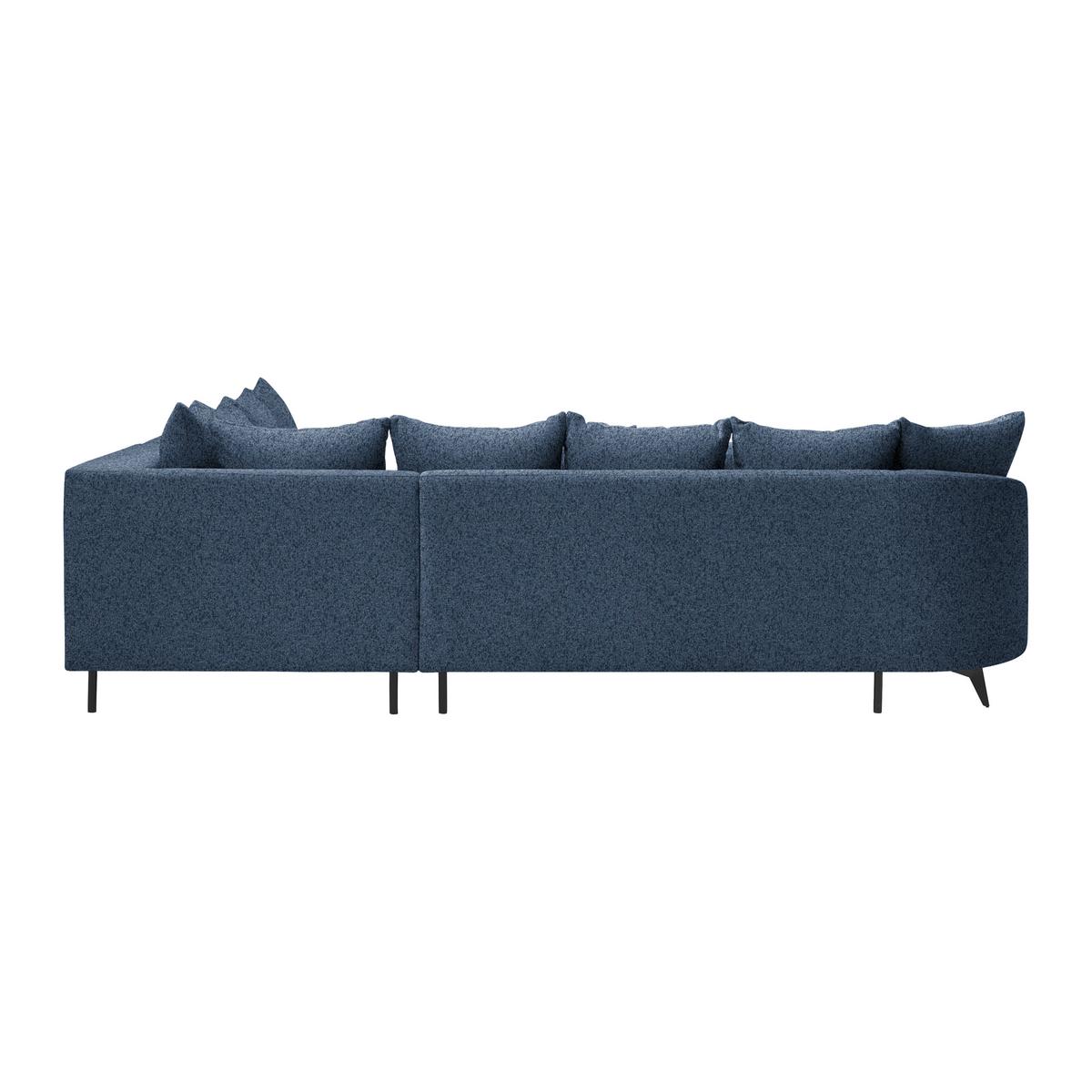 Ecksofa Axel Dunkelblau - Schwarz/Dunkelblau, MODERN, Textil/Metall (291/87/250cm) - Mömax