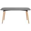 Esstisch Anuk Schwarz MDF ca. 160x90 cm - Buchefarben/Schwarz, MODERN, Holz/Holzwerkstoff (160/90/75cm) - Bessagi Home