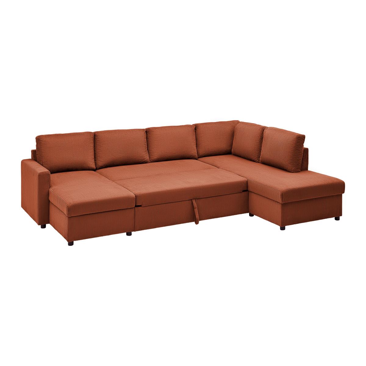 Sarokkanapé Martina - terrakotta, Modern, faalapú anyag/textil (146/276/204cm) - Mömax