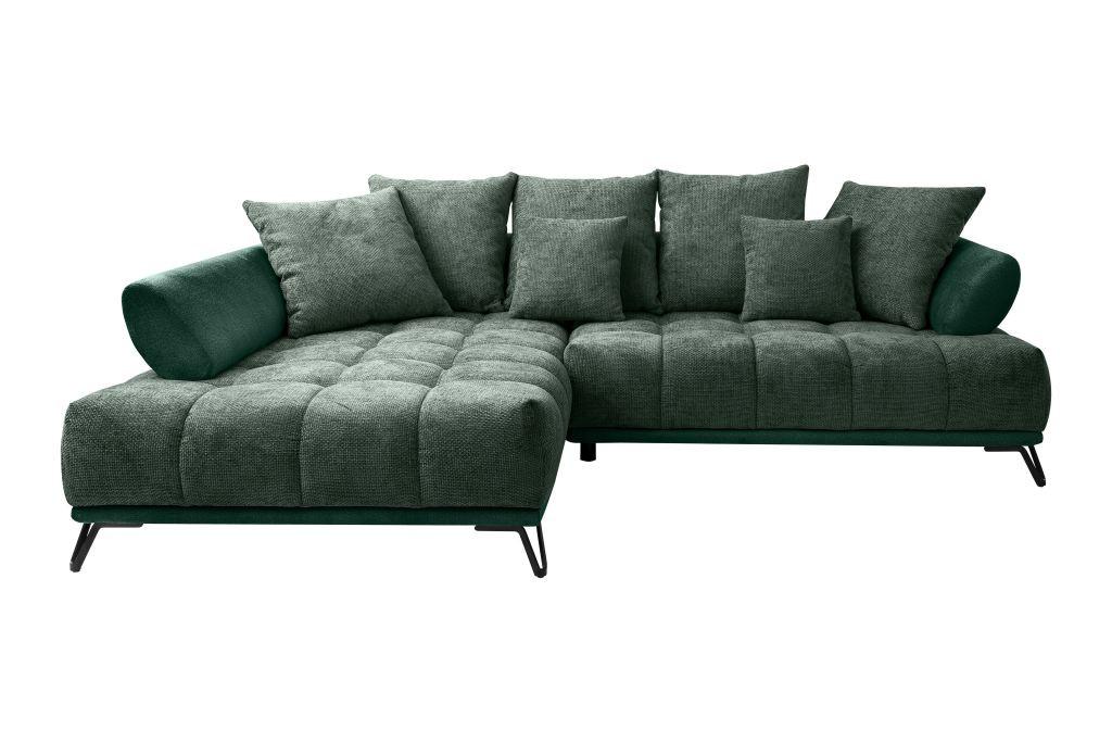 Kutna Garnitura Largo N - tamno zelena/crna, Moderno, tekstil/metal (184/262cm) - Modern Living