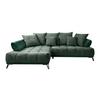 Kutna Garnitura Largo N - tamno zelena/crna, Moderno, tekstil/metal (184/262cm) - Modern Living