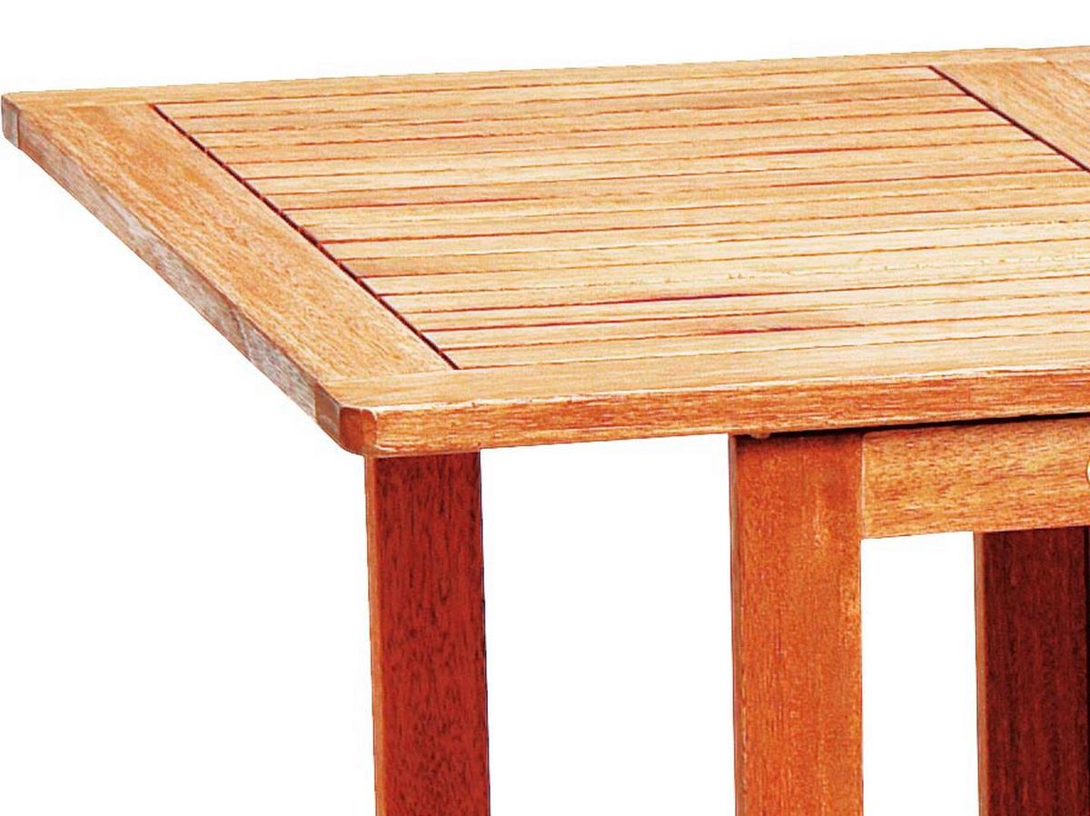 Gartenklapptisch aus Eukalyptus ca. 65x74x107cm - Naturfarben, KONVENTIONELL, Holz (190,5/65/74cm) - Gardenson