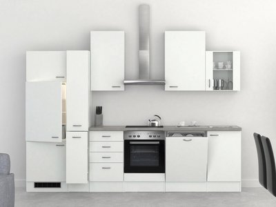 Küchenblock mit 5 teiligem Geräteset und Spüle Küchenblock mit 3 teiligem Geräteset