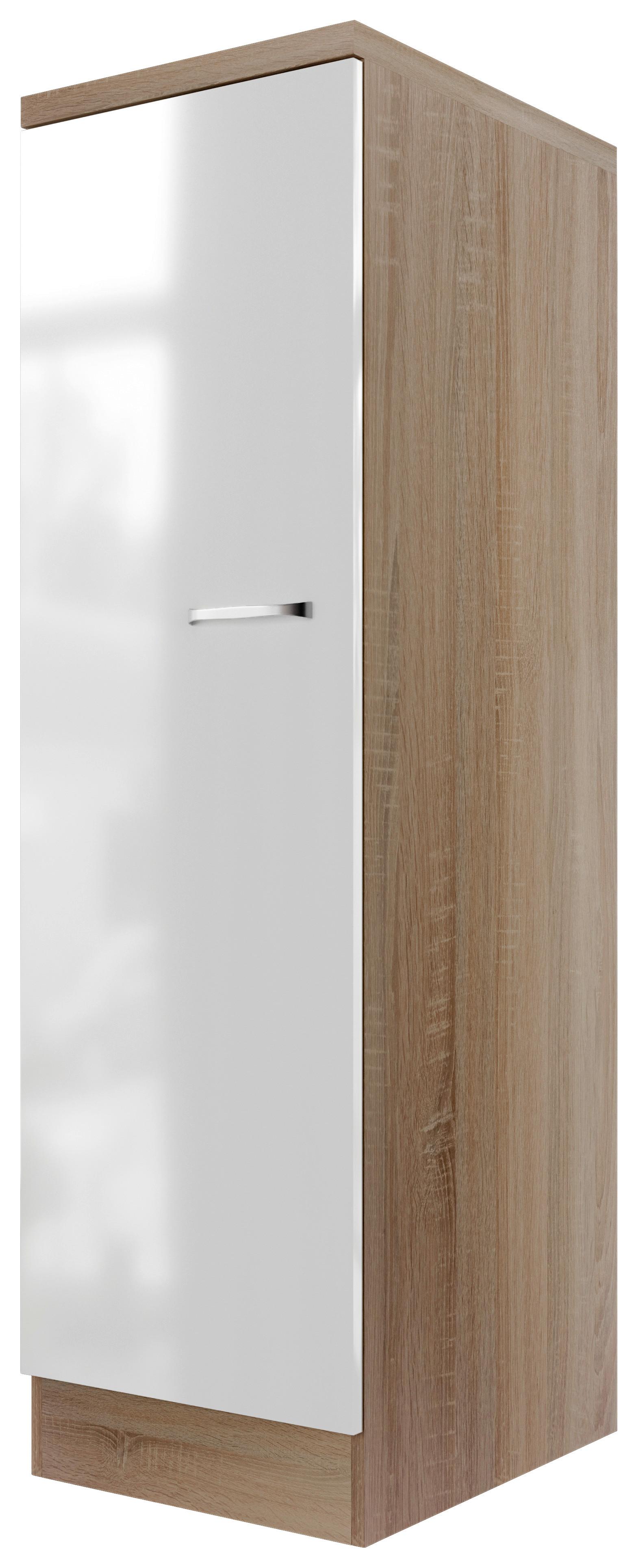 Omara Za Posodo Valero, Bela, Barva Hrasta - barve nerjavečega jekla/bela, Konvencionalno, kovina/leseni material (50/169,5/60cm) - FlexWell