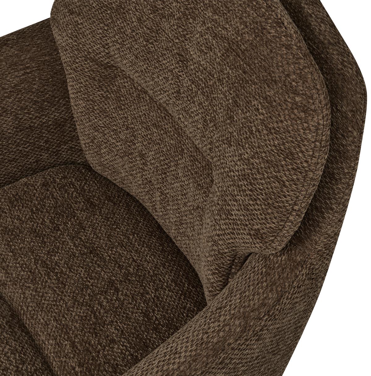 ARMLEHNSTUHL-SET Runa Braun B: 57cm - Schwarz/Braun, MODERN, Textil/Metall (57/82/59cm) - Livetastic