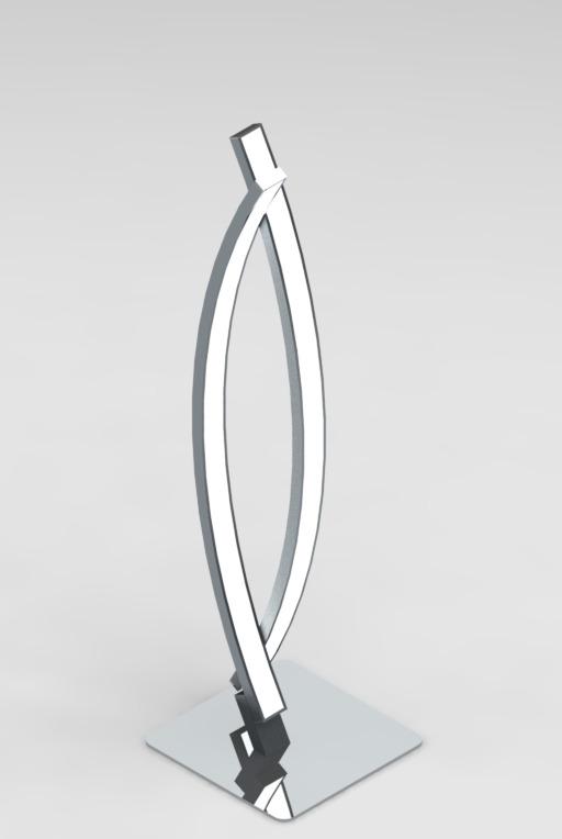 LED Asztali Lámpa Tillo - Fehér/Alu, konvencionális, Műanyag/Fém (16/16/50cm) - Modern Living