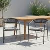 TRÄDGÅRDSSTOLAR SET BENICIO - mörkgrå/svart, Modern, metall/textil (56/80/64cm) - Bessagi Garden