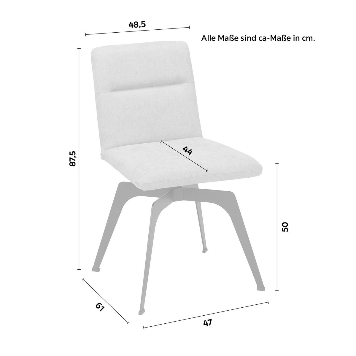 Stol Modo -Based-, Siva - Konvencionalno, kovina/tekstil (48,5/87,5/61cm) - Based