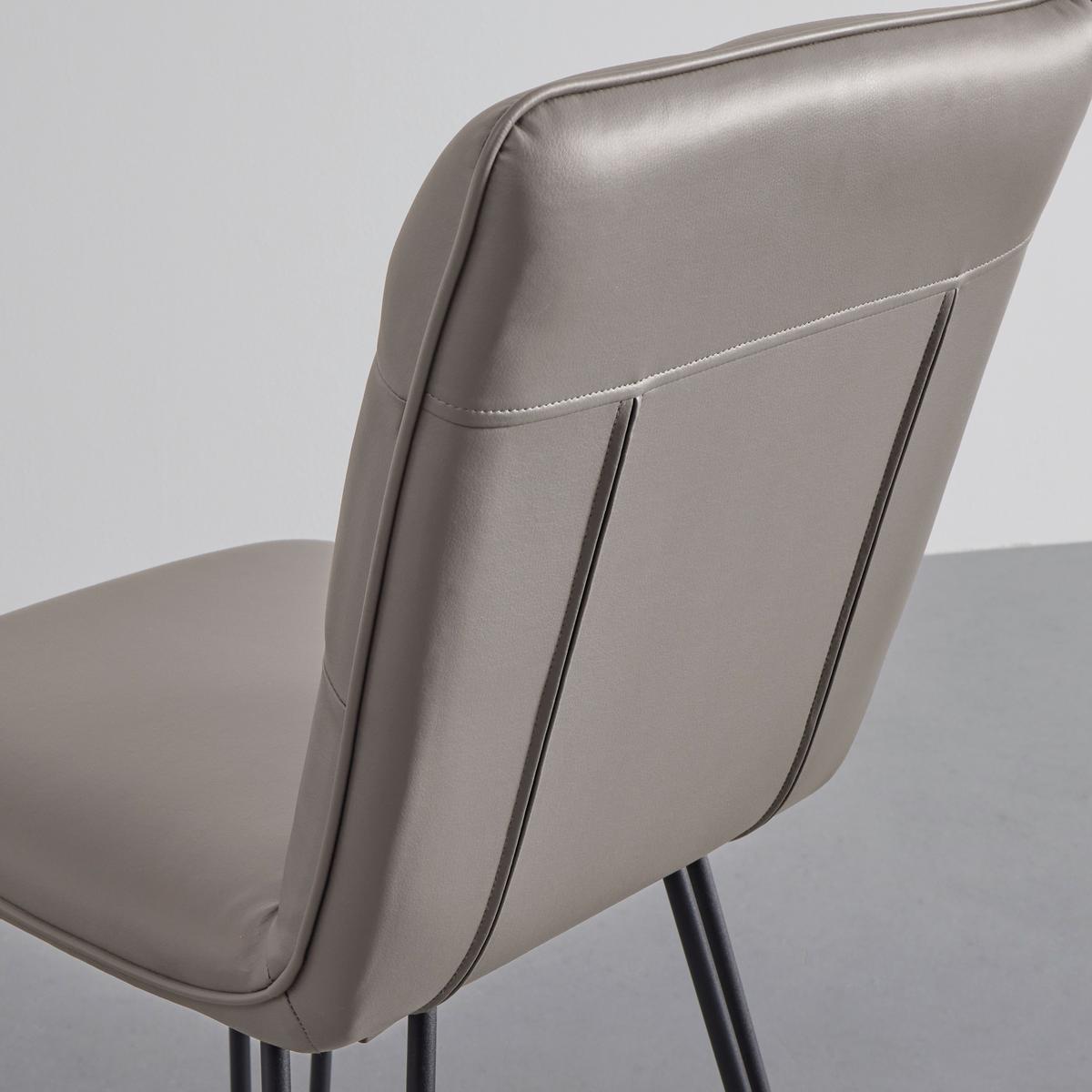 KRZESŁO IVIE - czarny/taupe, Modern, metal/drewno (43/86/62cm) - Bessagi Home