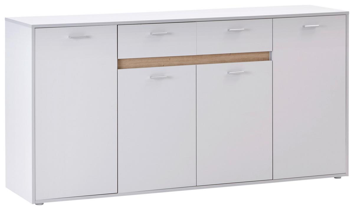 Komoda Slot 4t - svetlo siva, Moderno, umetna masa/leseni material (183,4/90/40cm) - Mömax