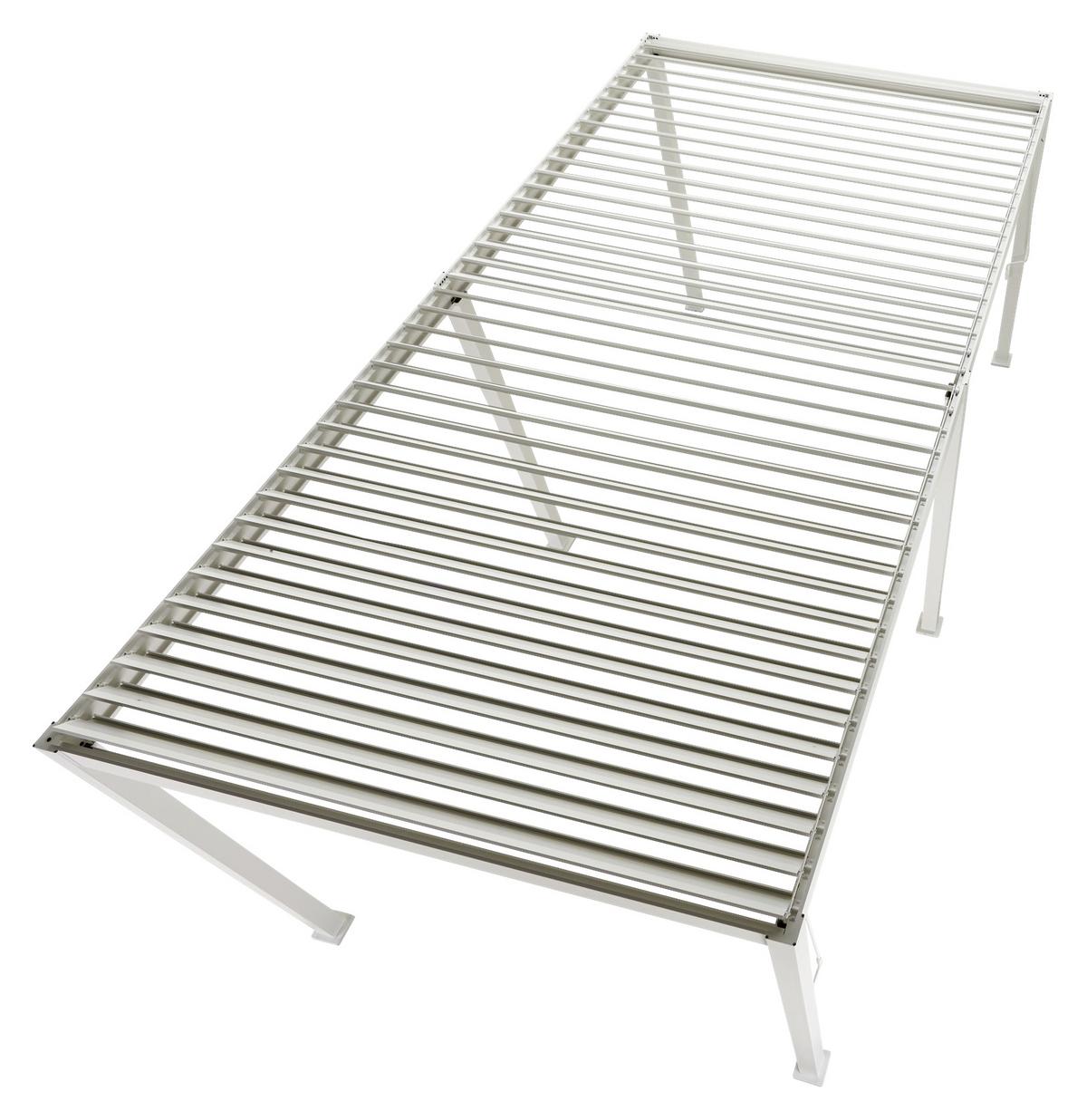Pergola Deluxe, Bela, 600x300cm - bela, Moderno, kovina (600/250/300cm) - Gardenson